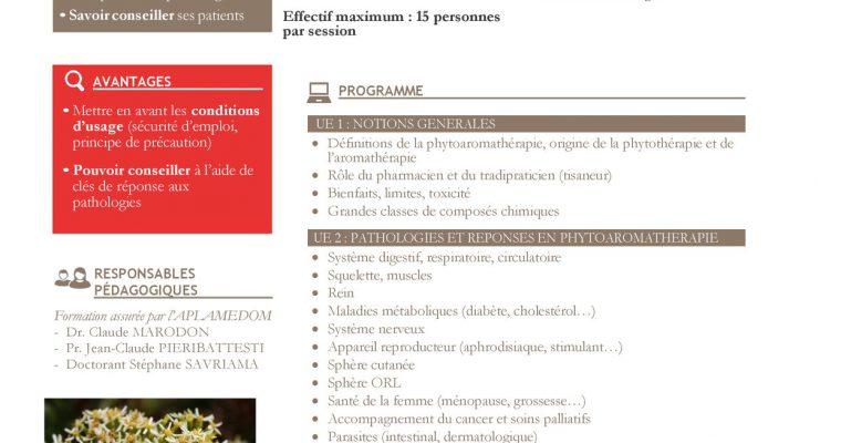 Formation en phyto-aromathérapie